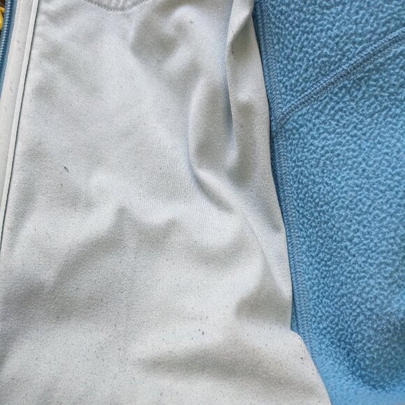 Patagonia Tech Fleece Jacket Light Blue Full Zip Jacket Zippered Pockets Small - Picture 8 of 14